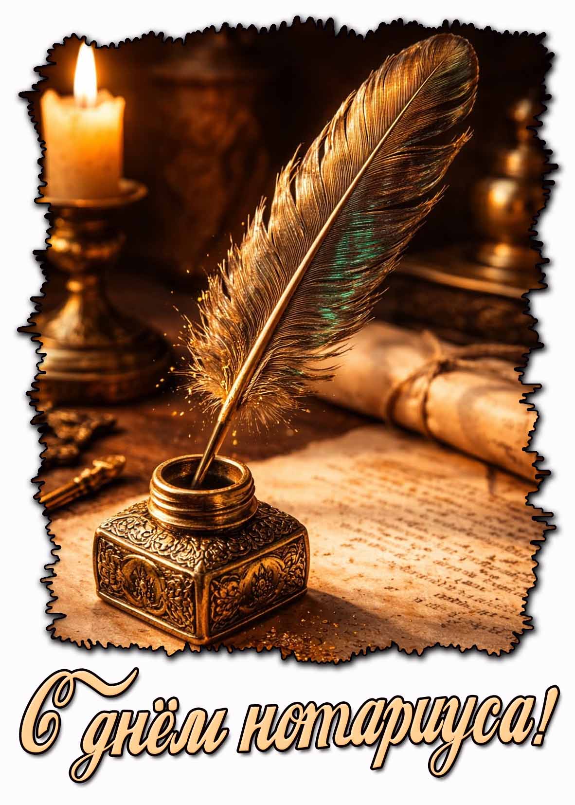 Открытка с днём нотариуса