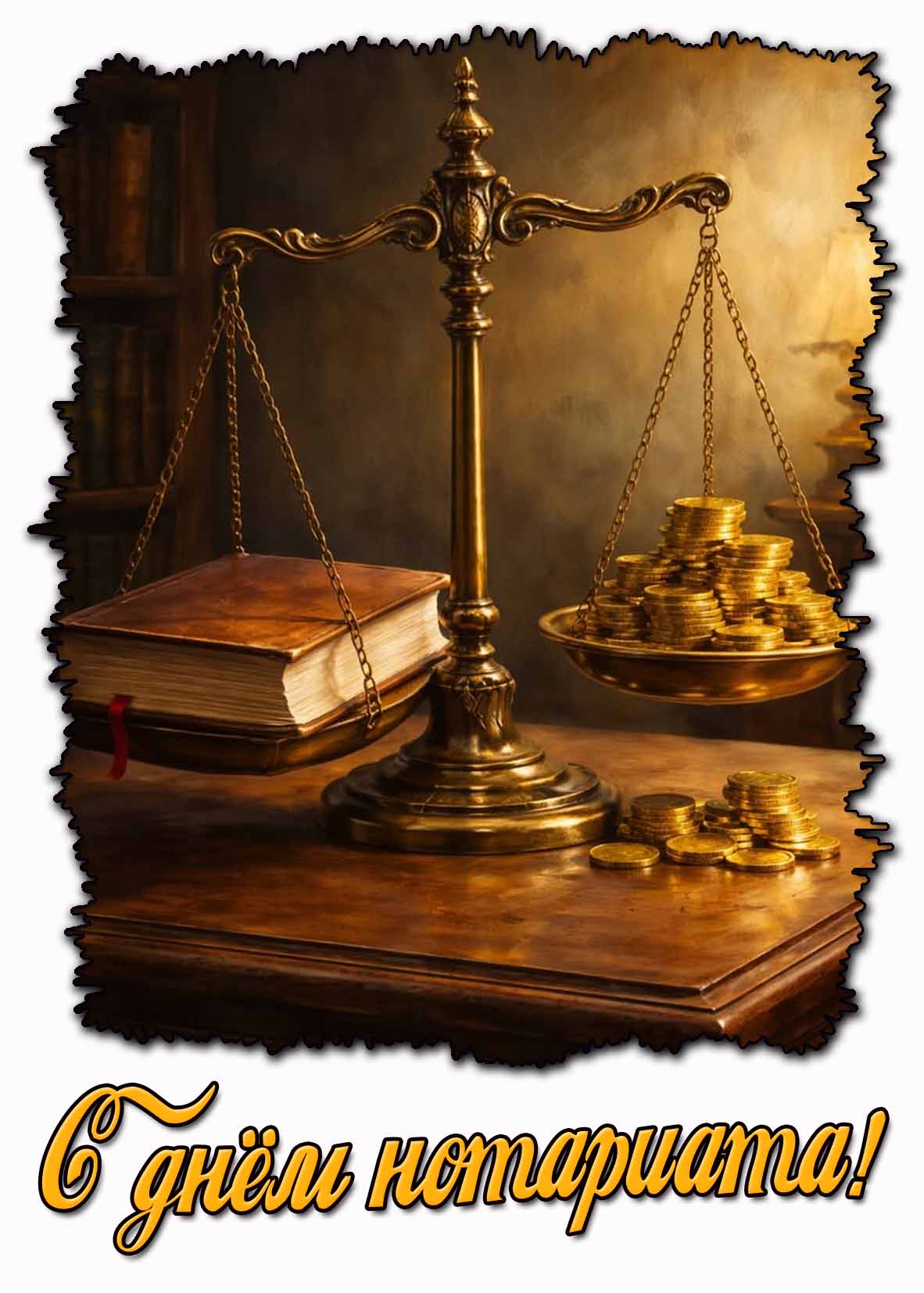 С днём нотариата! - красивая открытка