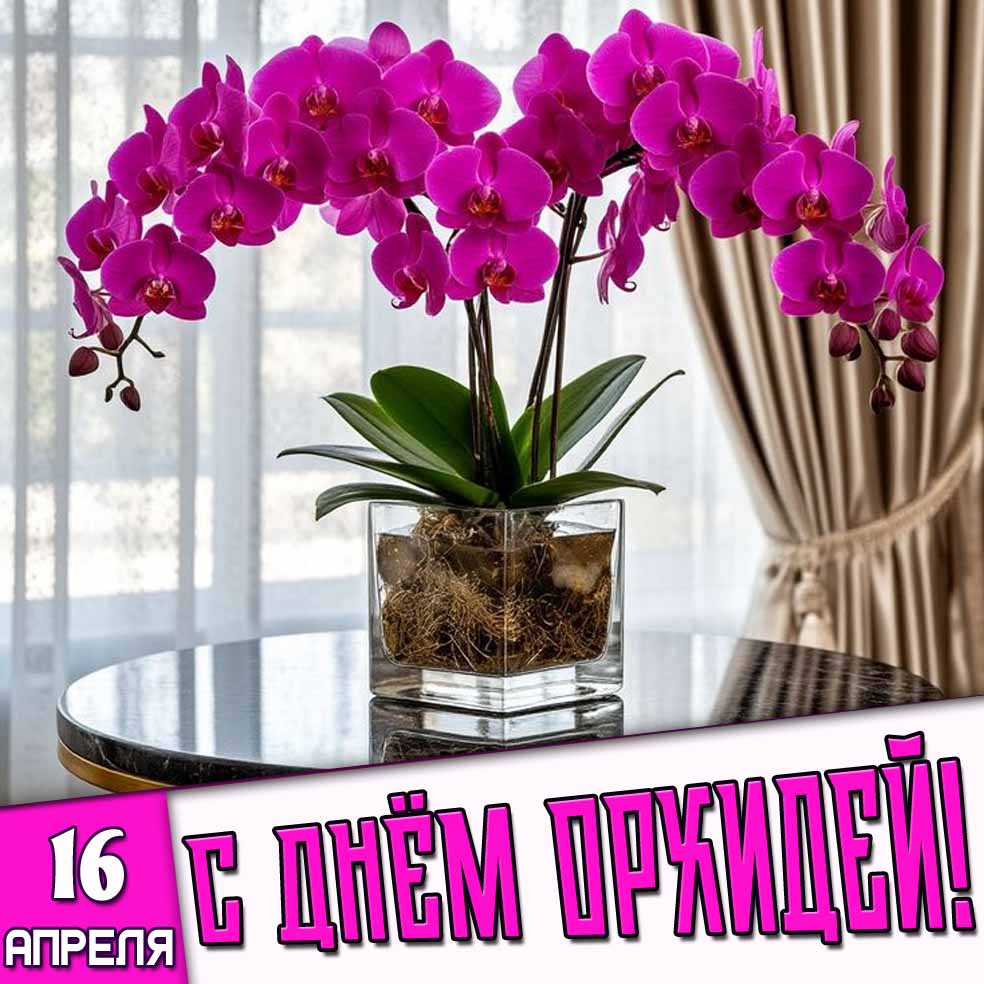 Картинка 16 апреля - с днём орхидей!