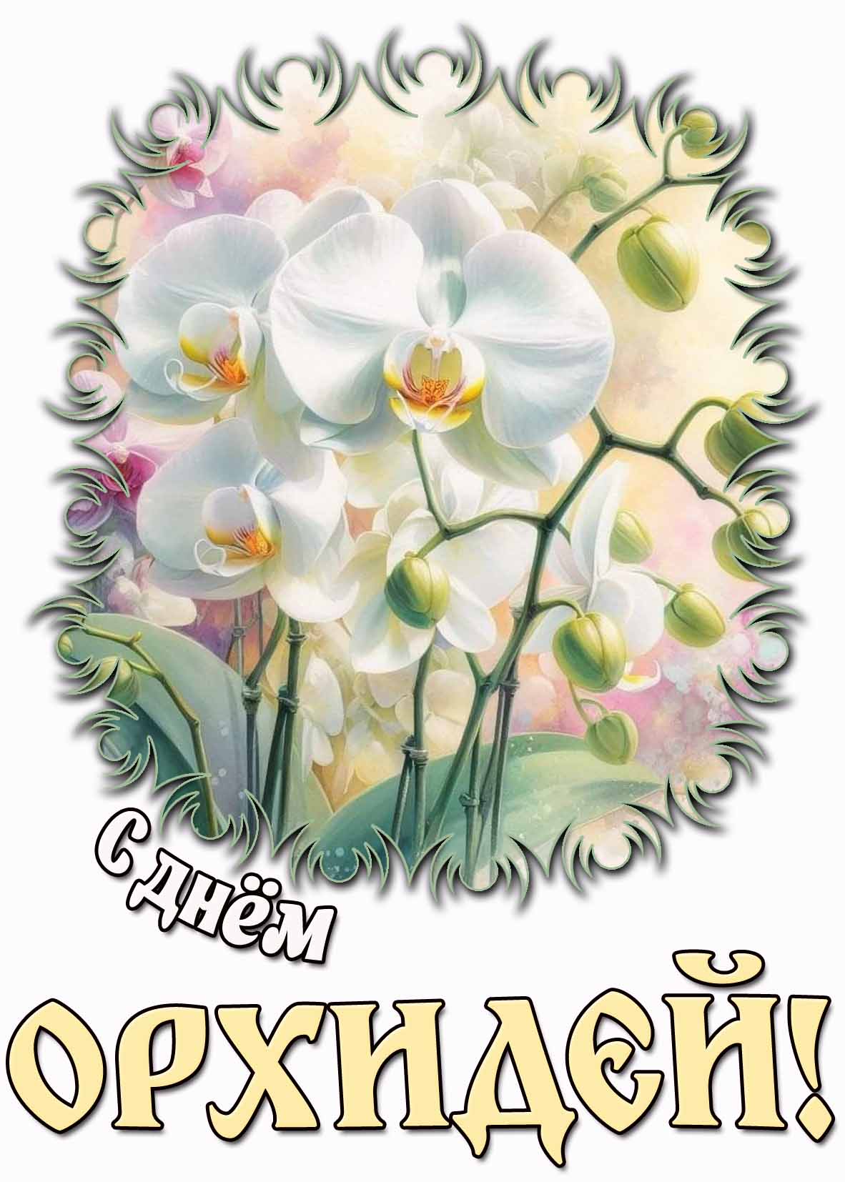 Картинка с днём орхидей