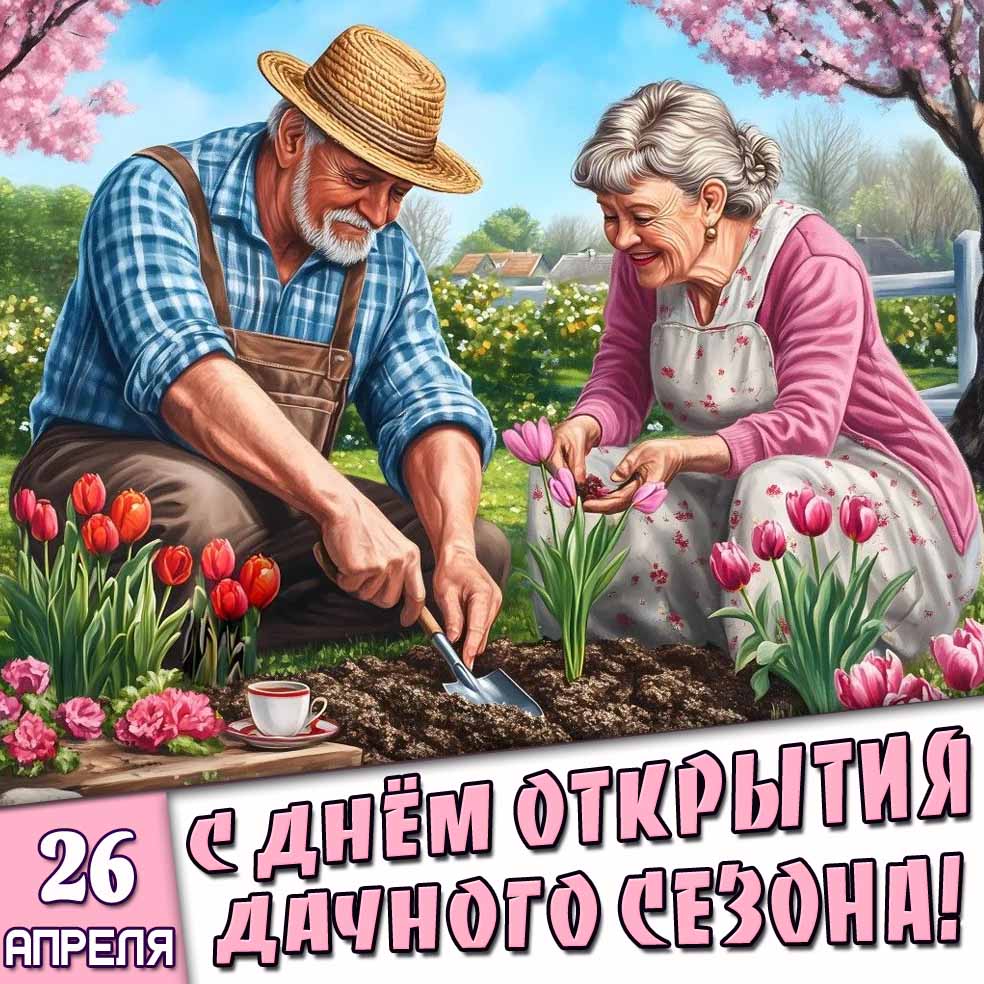 Картинка 26 апреля - С днём открытия дачного сезона!