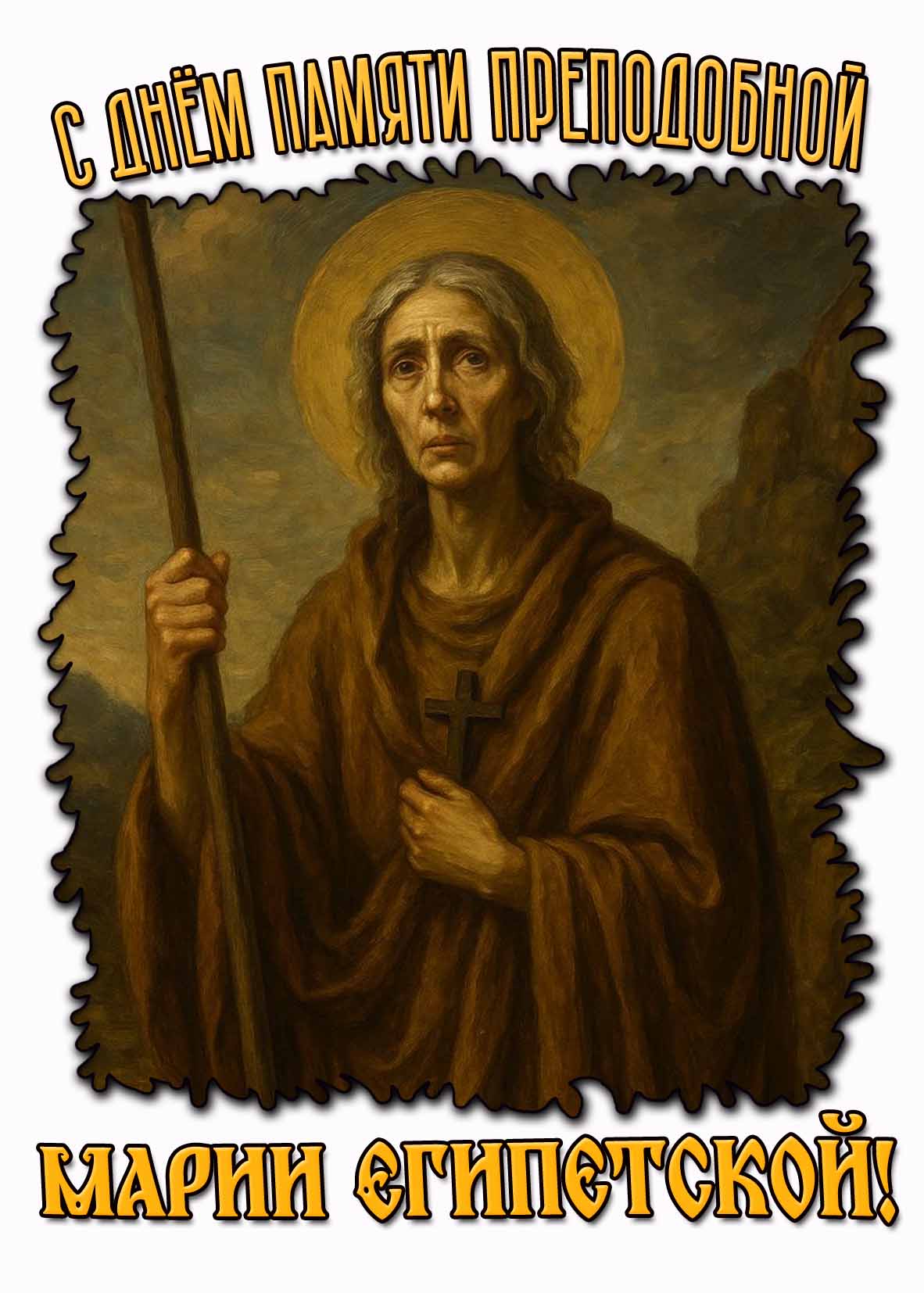 Красивая картинка с днём памяти преподобной Марии Египетской