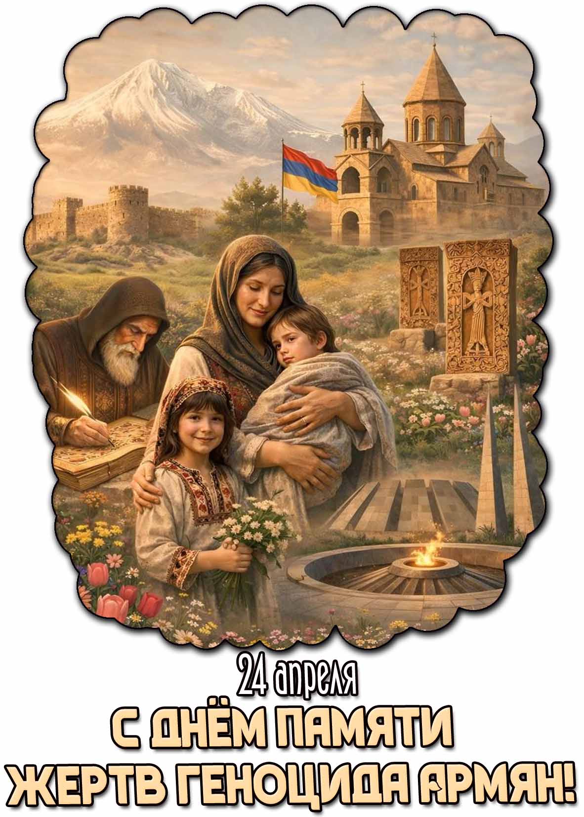 Красивая картинка с днём памяти жертв геноцида армян