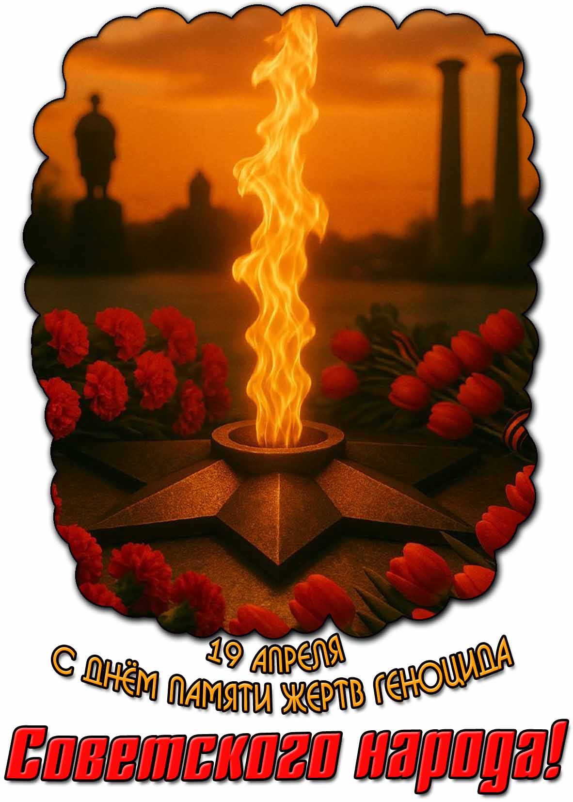Картинка 19 апреля - С днём памяти жертв геноцида советского народа!
