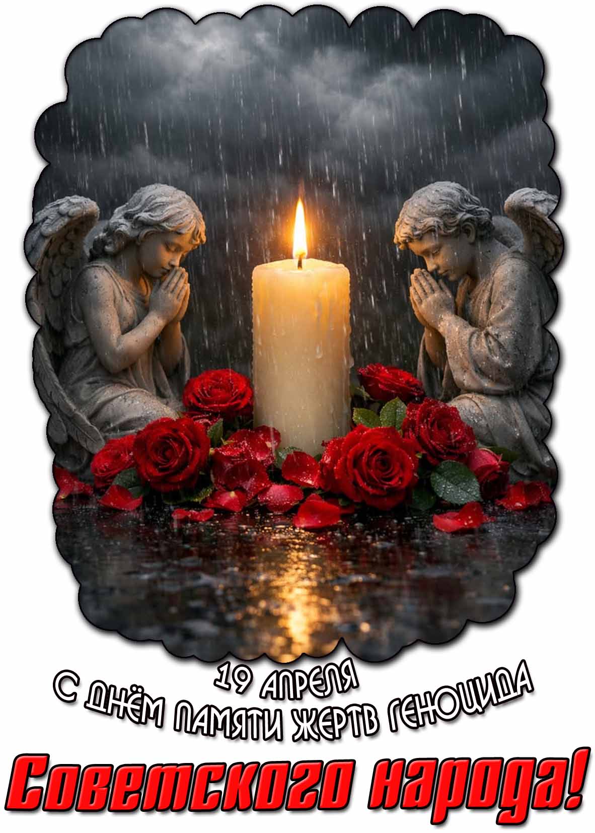 С днём памяти жертв геноцида советского народа! - красивая открытка на 19 апреля