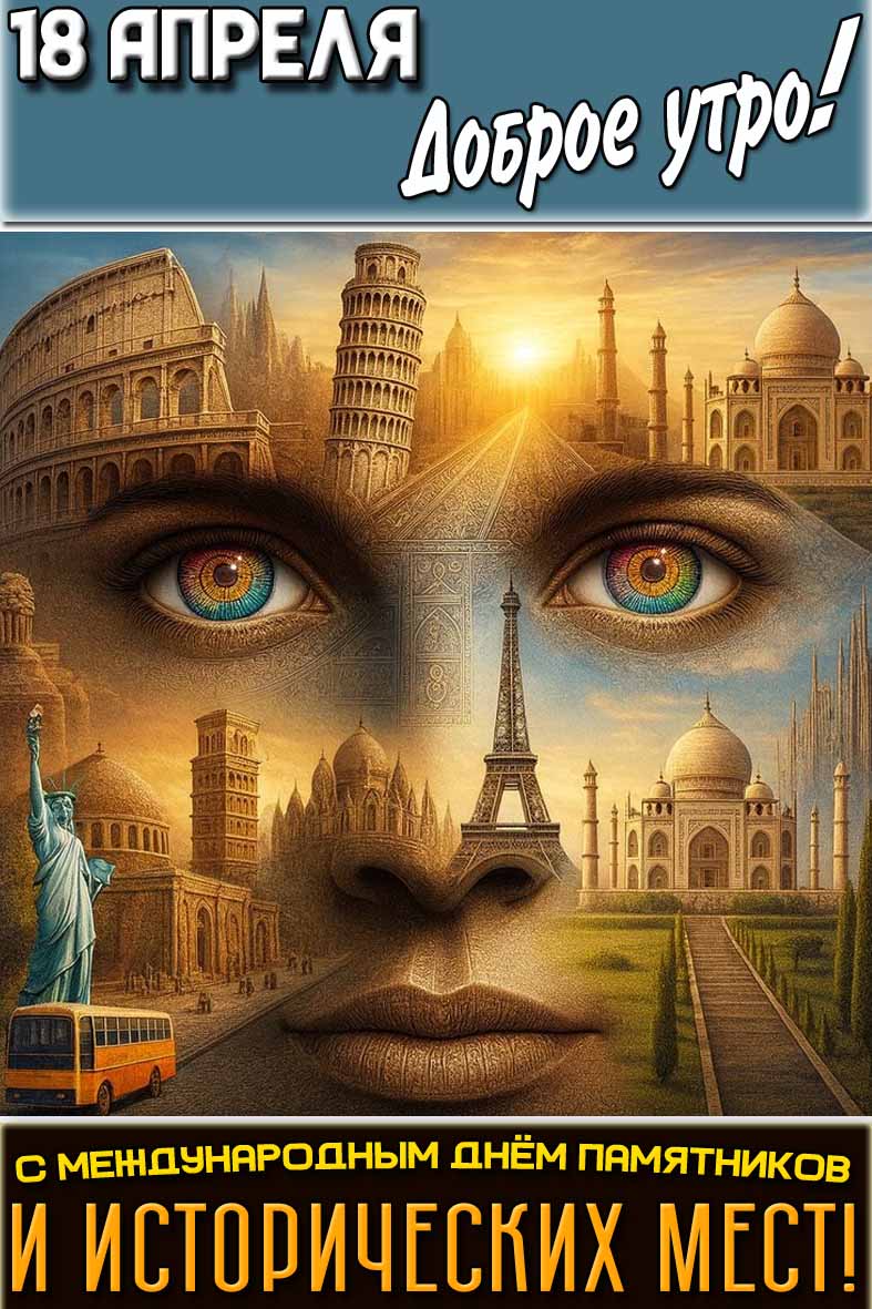 Картинка "18 апреля доброе утро! С международным днём памятников и исторических мест!"