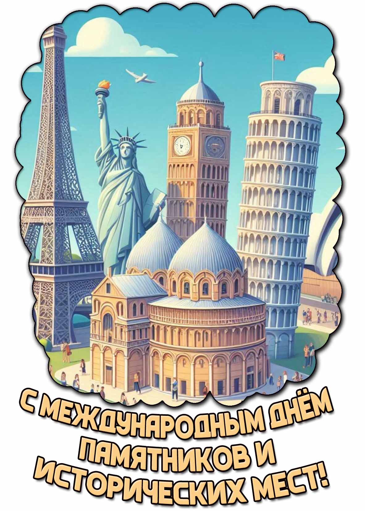 Картинка с Международным днём памятников и исторических мест