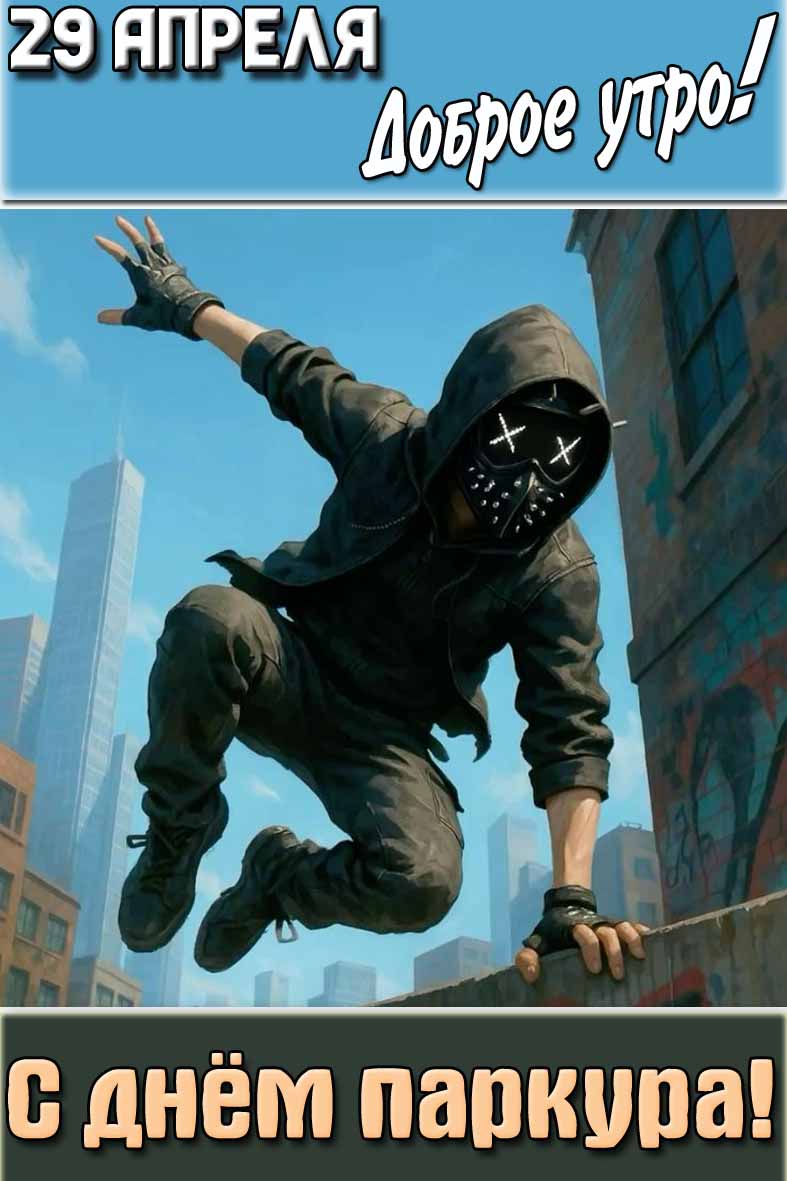 Картинка "29 апреля доброе утро! С днём паркура!"