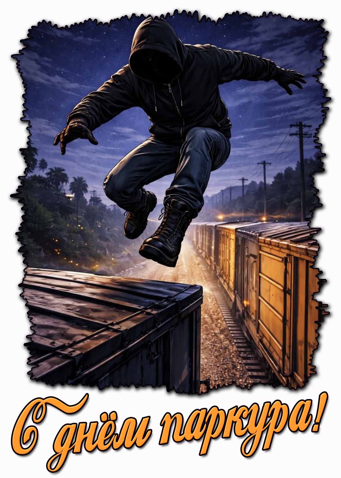 Открытка с днём паркура