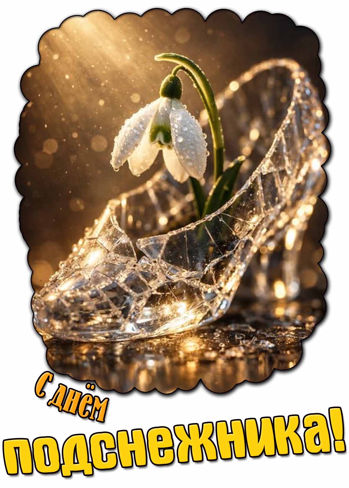 С днём подснежника! - креативная открытка