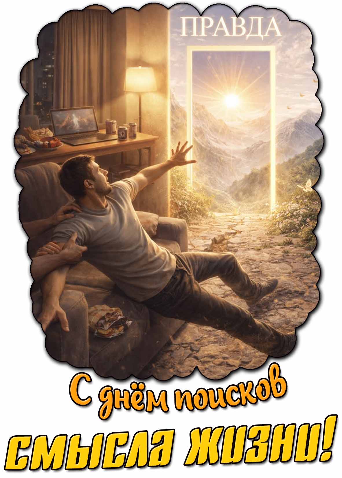С днём поисков смысла жизни! - открытка с глубоким смыслом