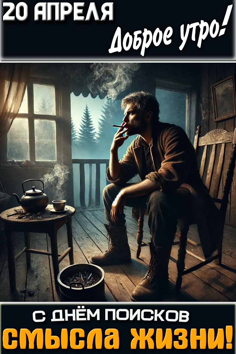 Картинка "20 апреля доброе утро! С днём поисков смысла жизни!"