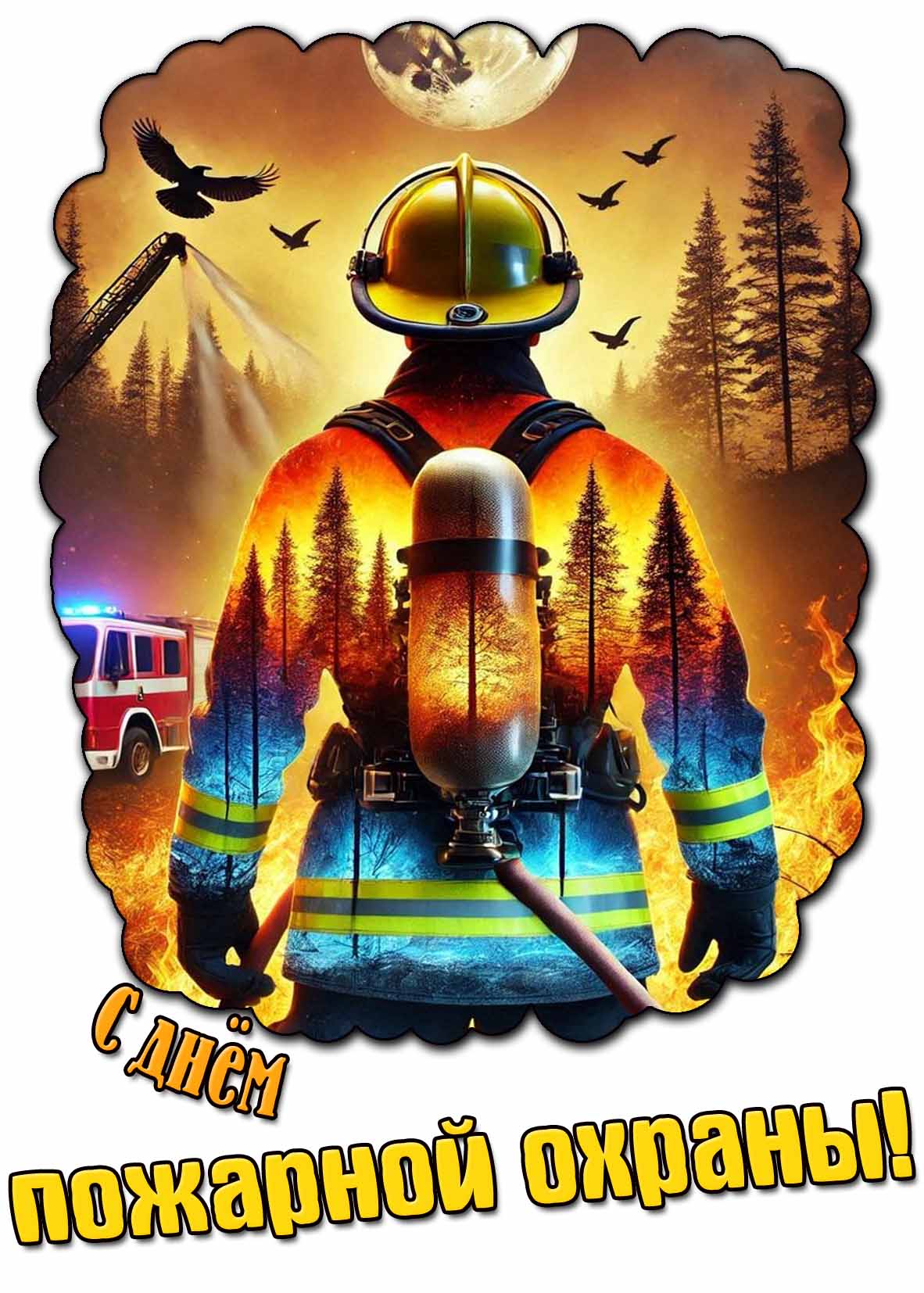 Картинка с днём пожарной охраны
