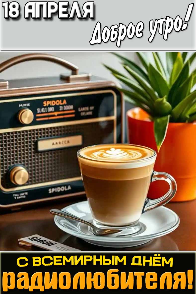 Картинка "18 апреля доброе утро! С Всемирным днём радиолюбителя!"