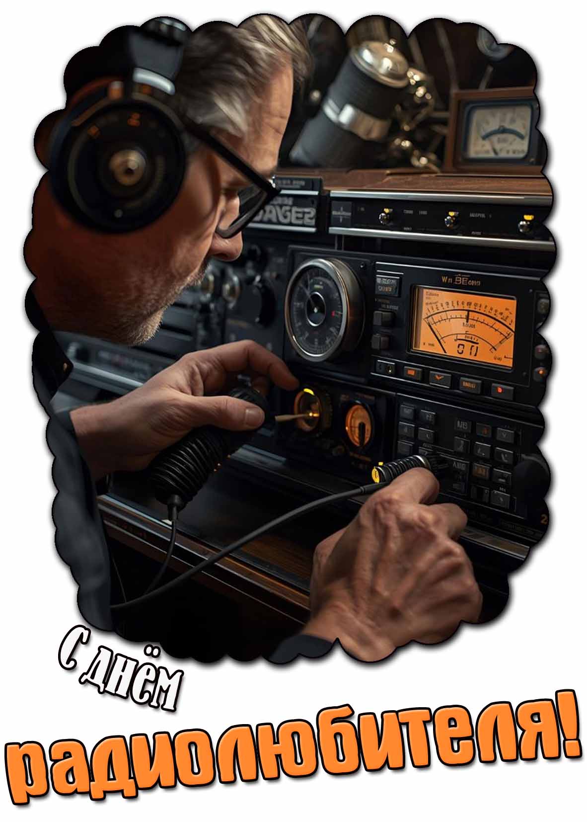 Открытка с днём радиолюбителя