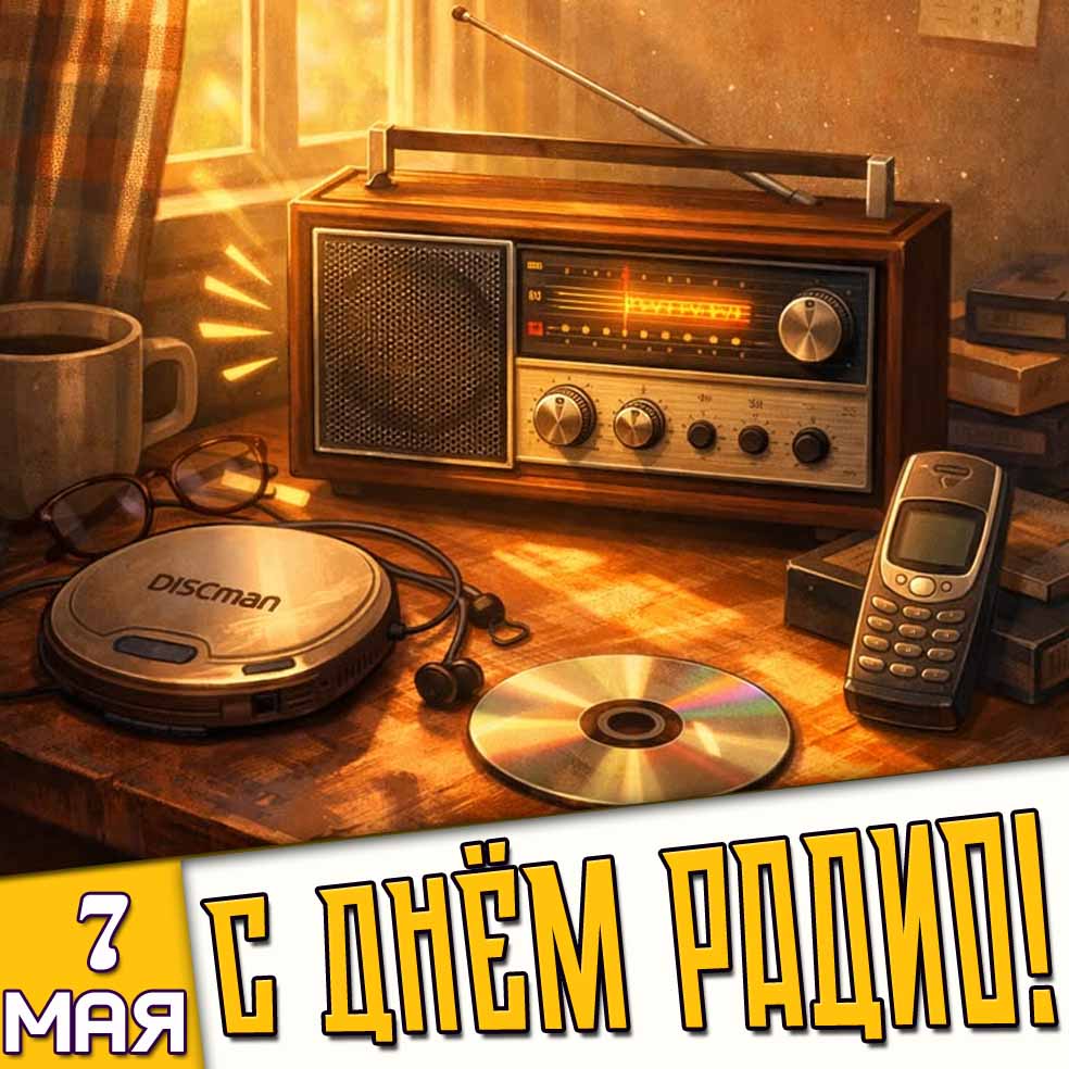 Картинка 7 мая - день радио