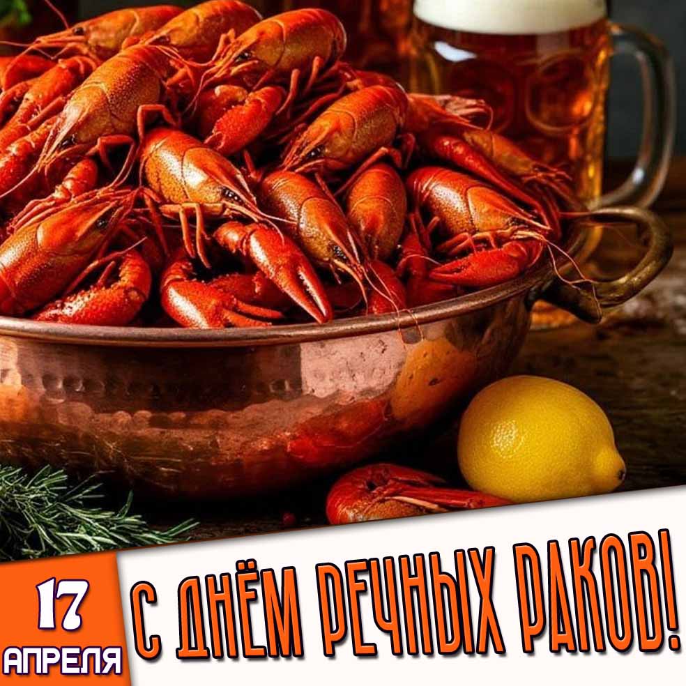 Картинка 17 апреля - с днём речных раков!