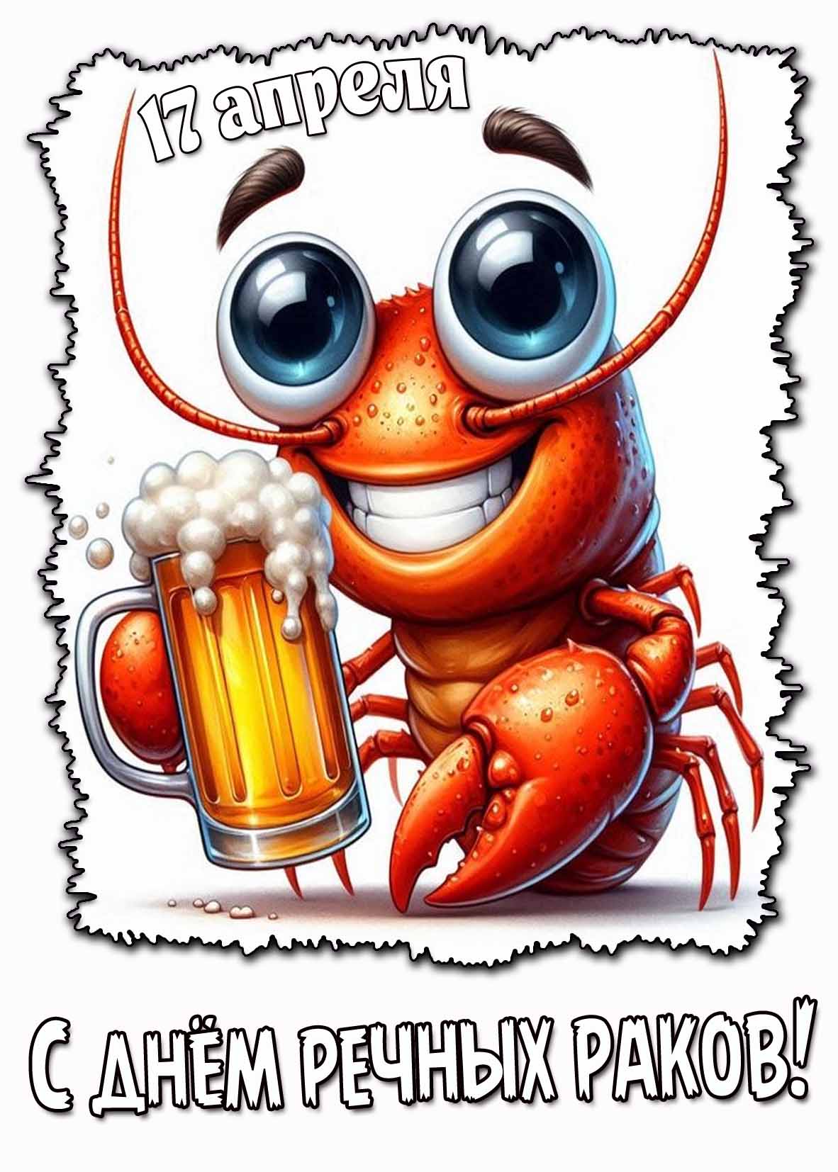 С днём речных раков! - прикольная картинка на 17 апреля