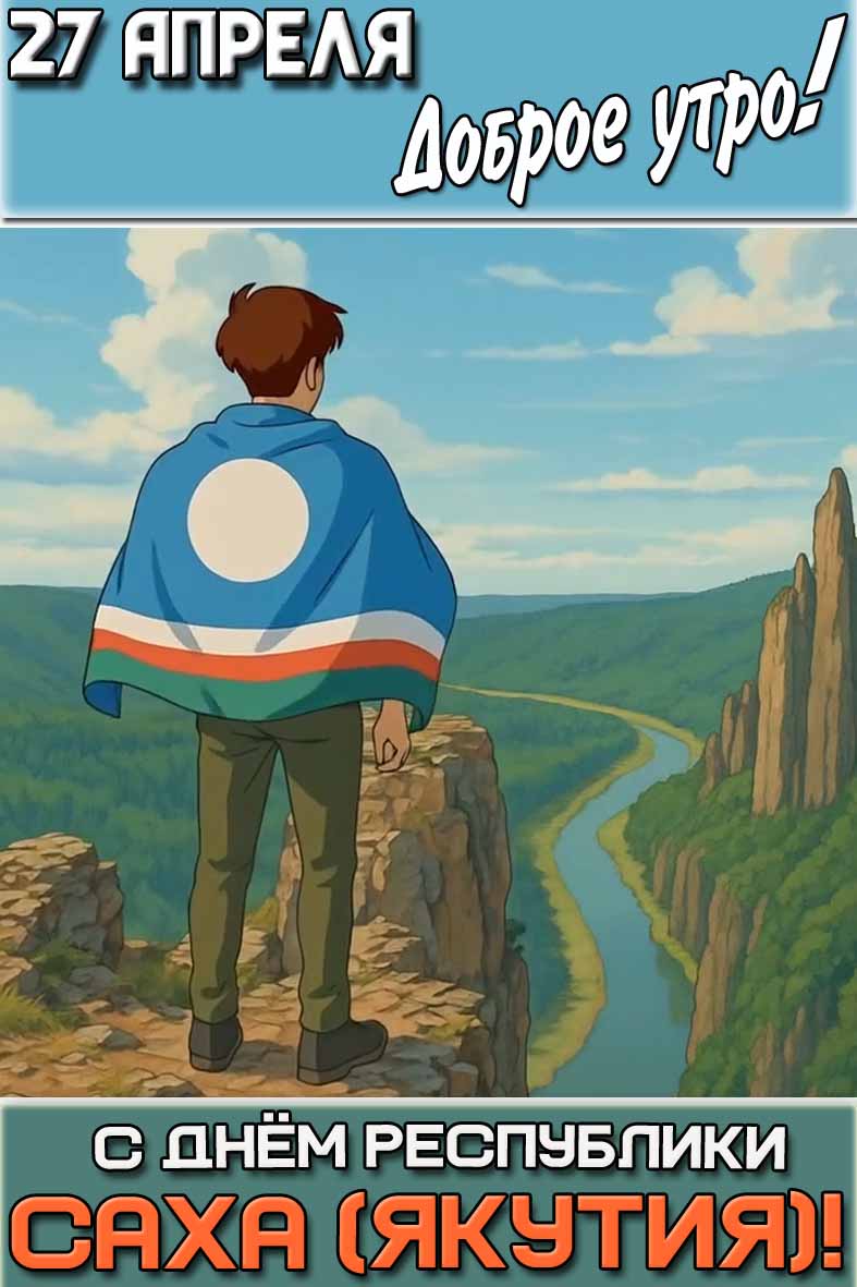 Картинка "27 апреля доброе утро! С днём республики Саха (Якутия)!"