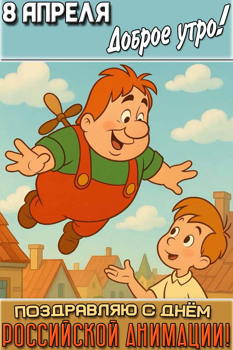 Картинка "8 апреля доброе утро! Поздравляю с днём российской анимации!"