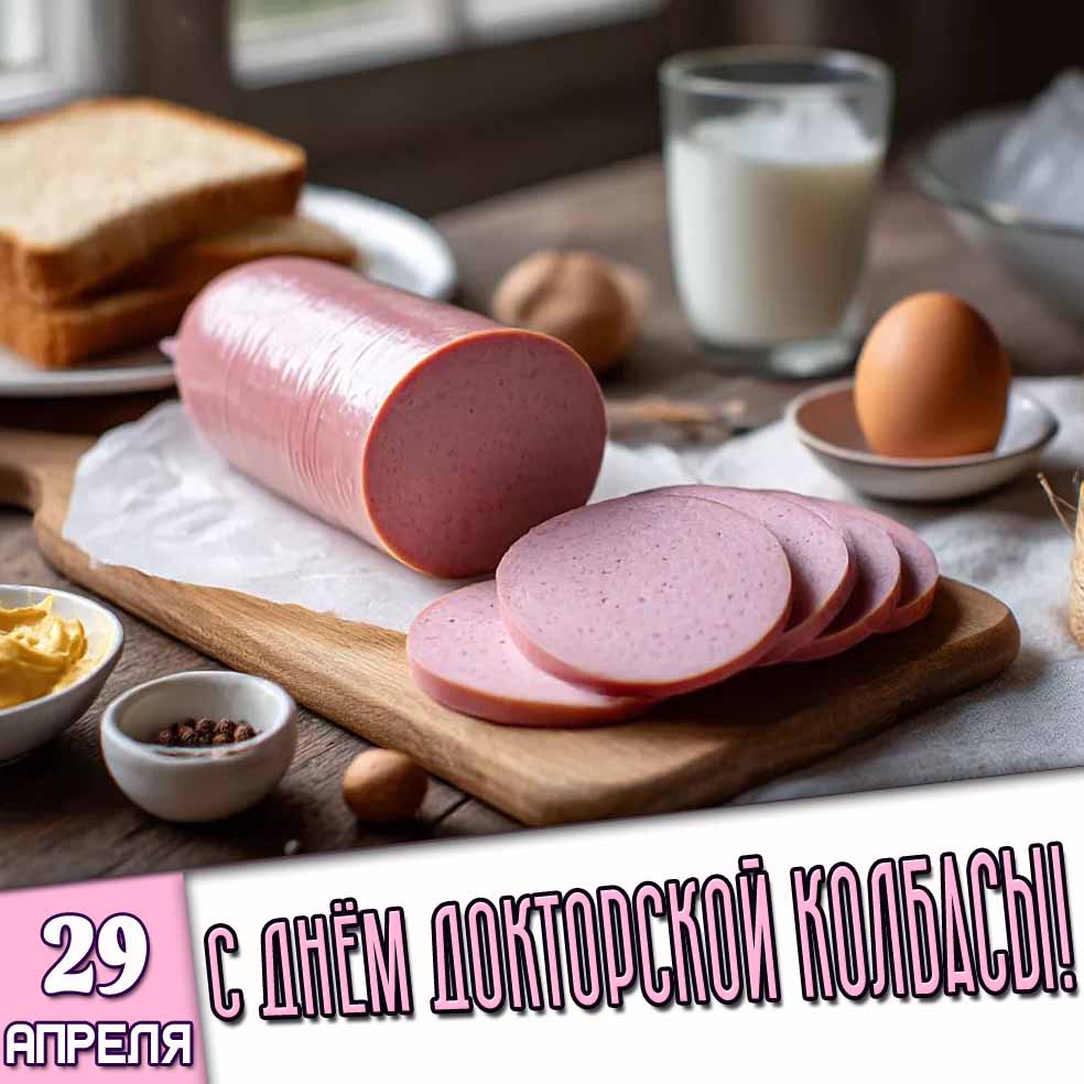 Картинка 29 апреля - с днём докторской колбасы!