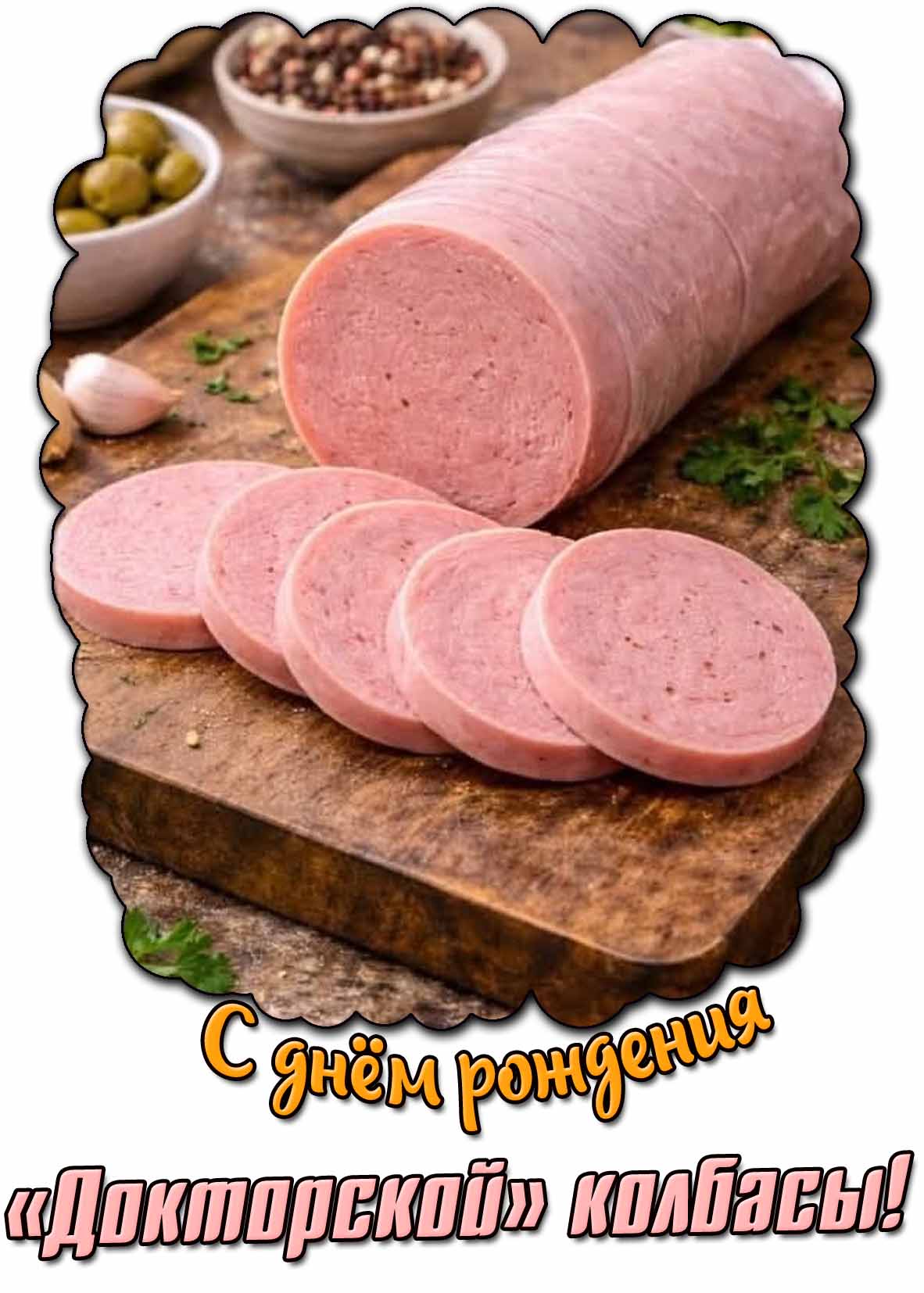 С днём «Докторской» колбасы! - красивая открытка