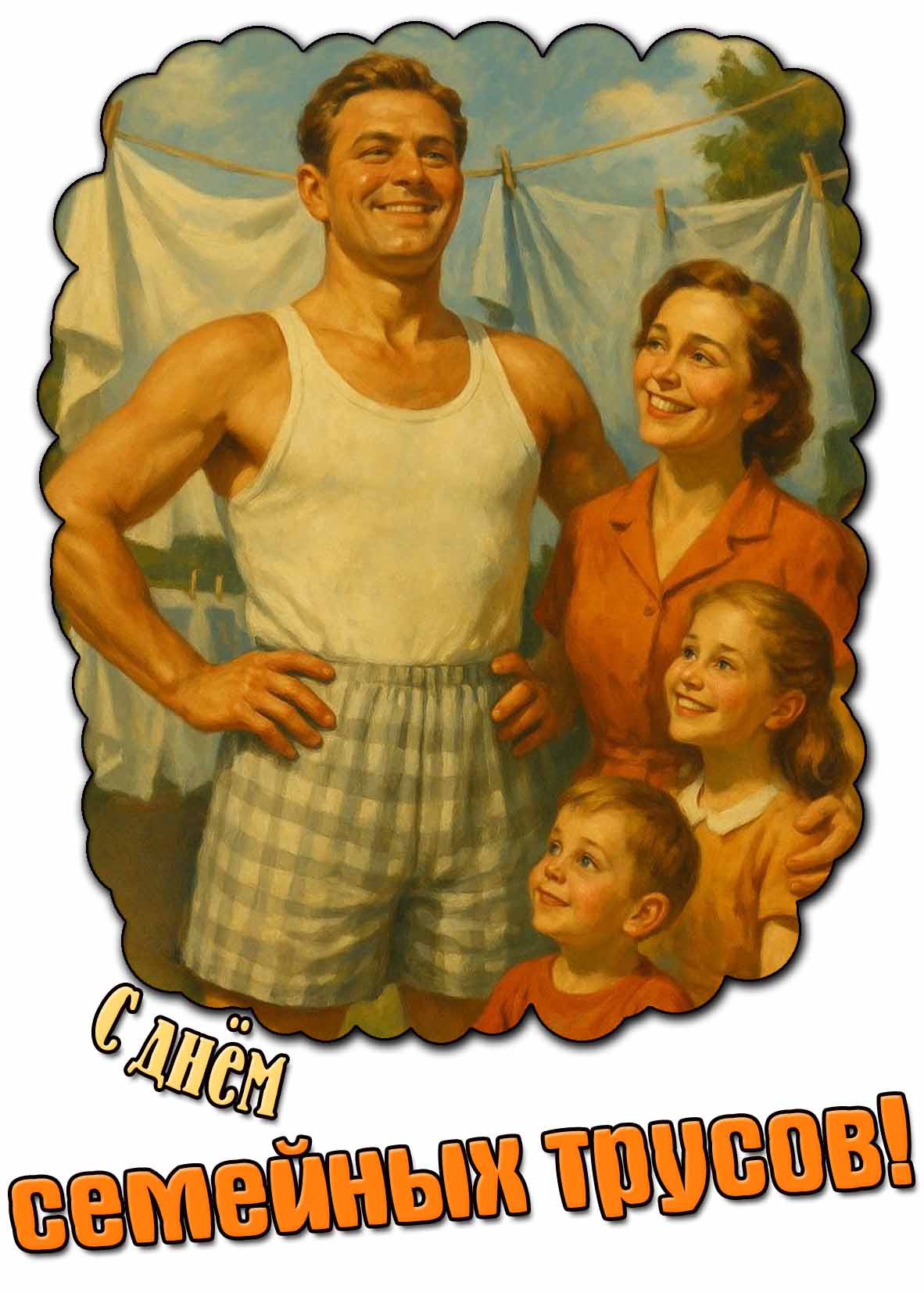 Открытка с днём семейных трусов