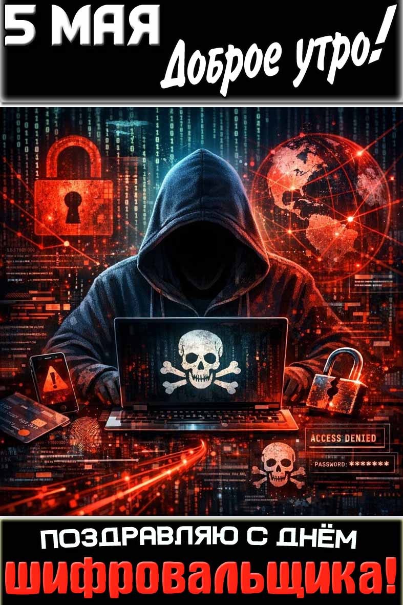 Картинка "5 мая доброе утро! Поздравляю с днём шифровальщика!"