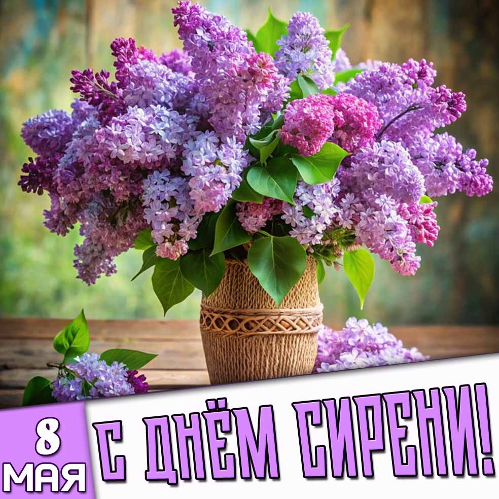 Картинка 8 мая - с днём сирени!