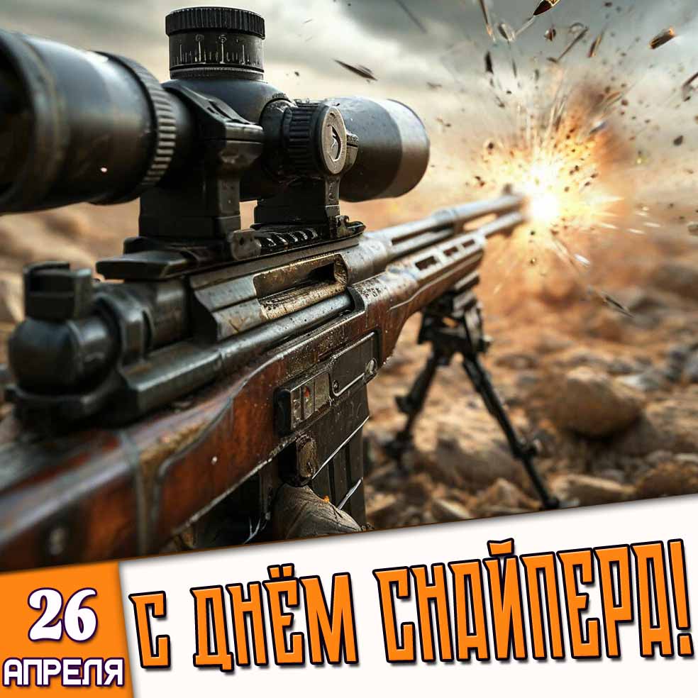 Картинка 26 апреля - с днём снайпера!