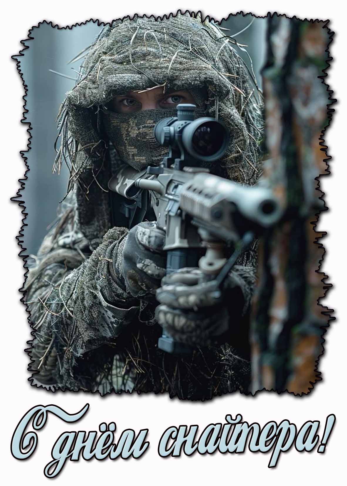 С днём снайпера! - красивая открытка