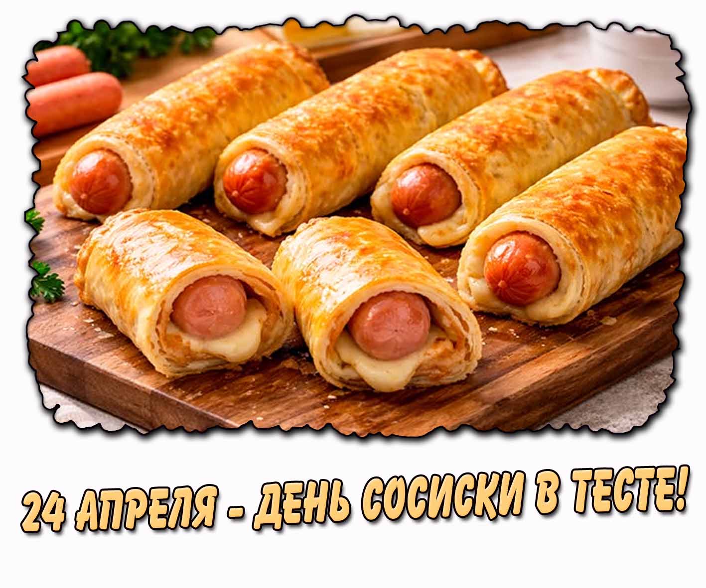 Картинка 24 апреля - день сосиски в тесте!