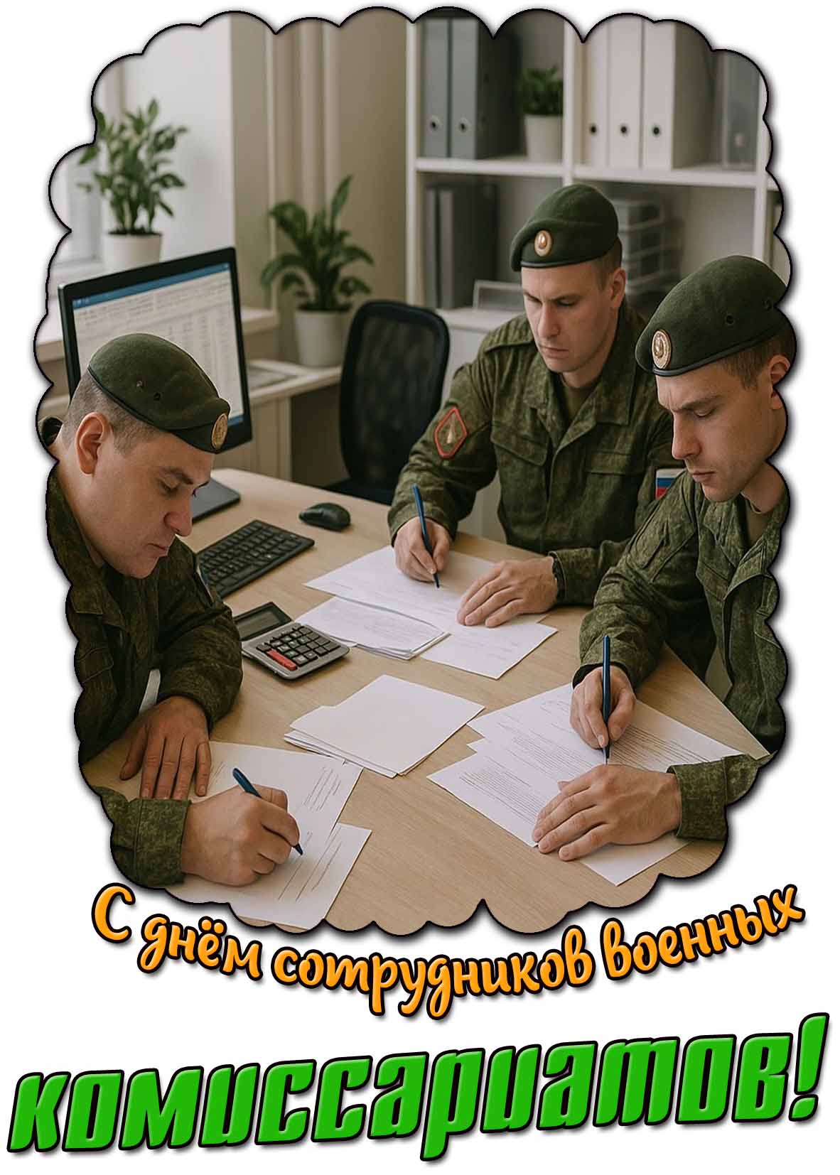 Красивая картинка с днём сотрудников военных комиссариатов