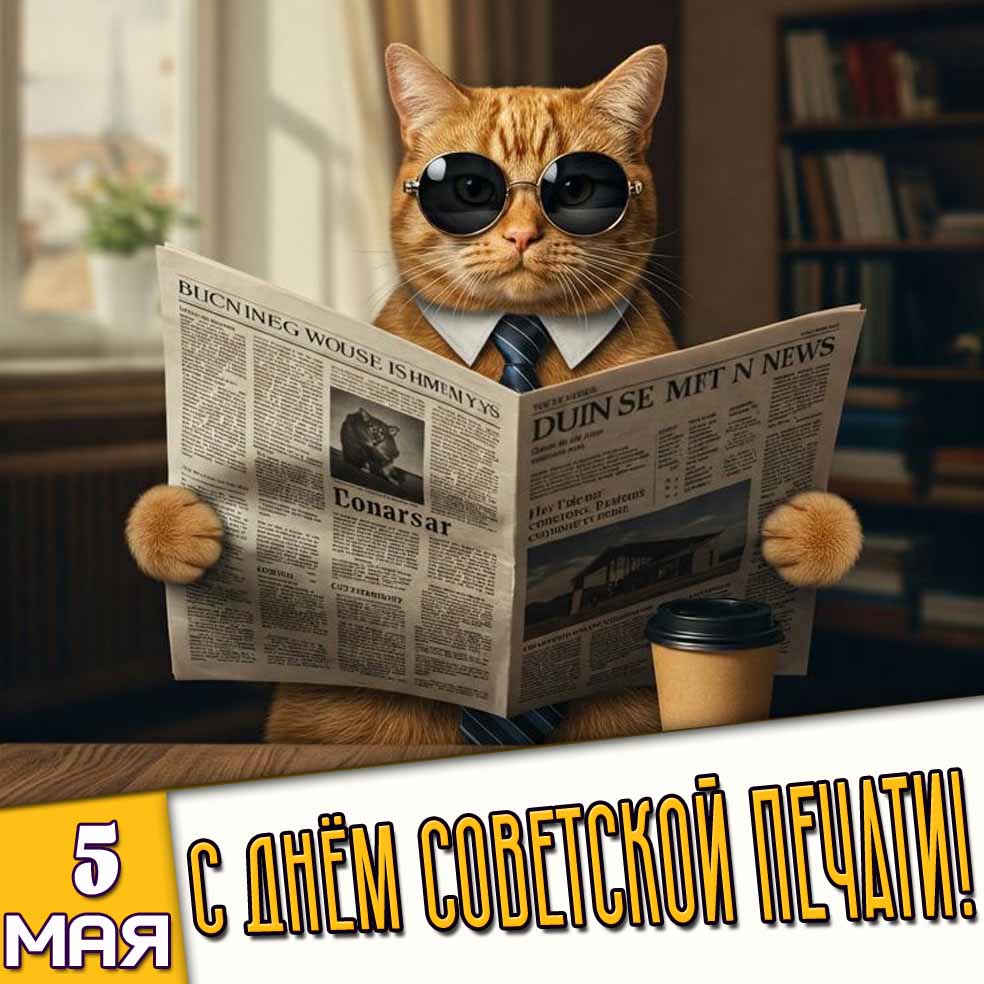 Смешная картинка 5 мая - с днём советской печати!
