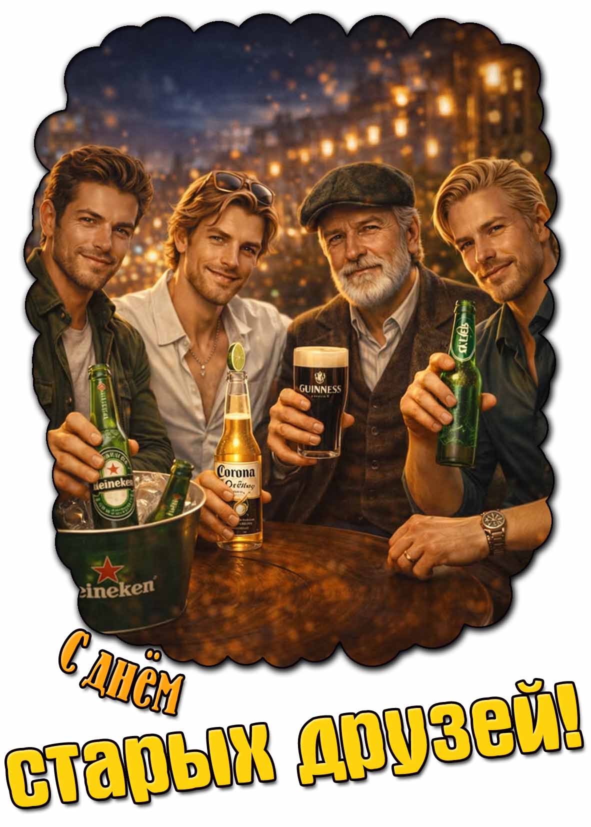 Открытка с днём старых друзей