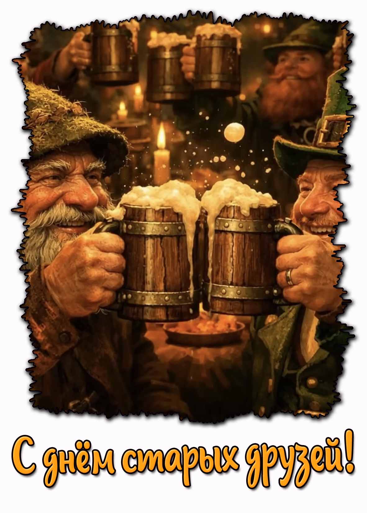 Прикольная картинка с днём старых друзей