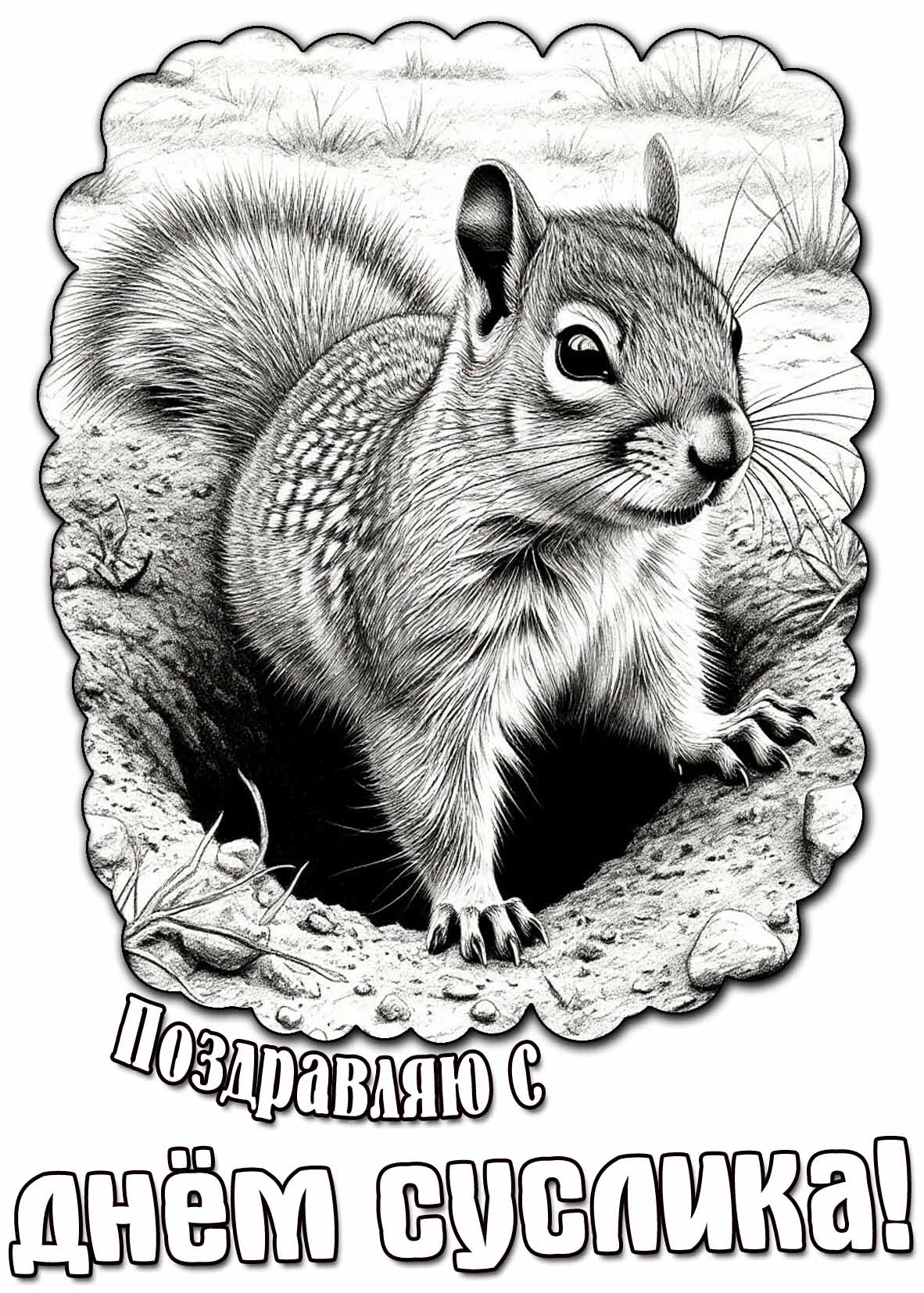Поздравляю с днём суслика! - креативная картинка