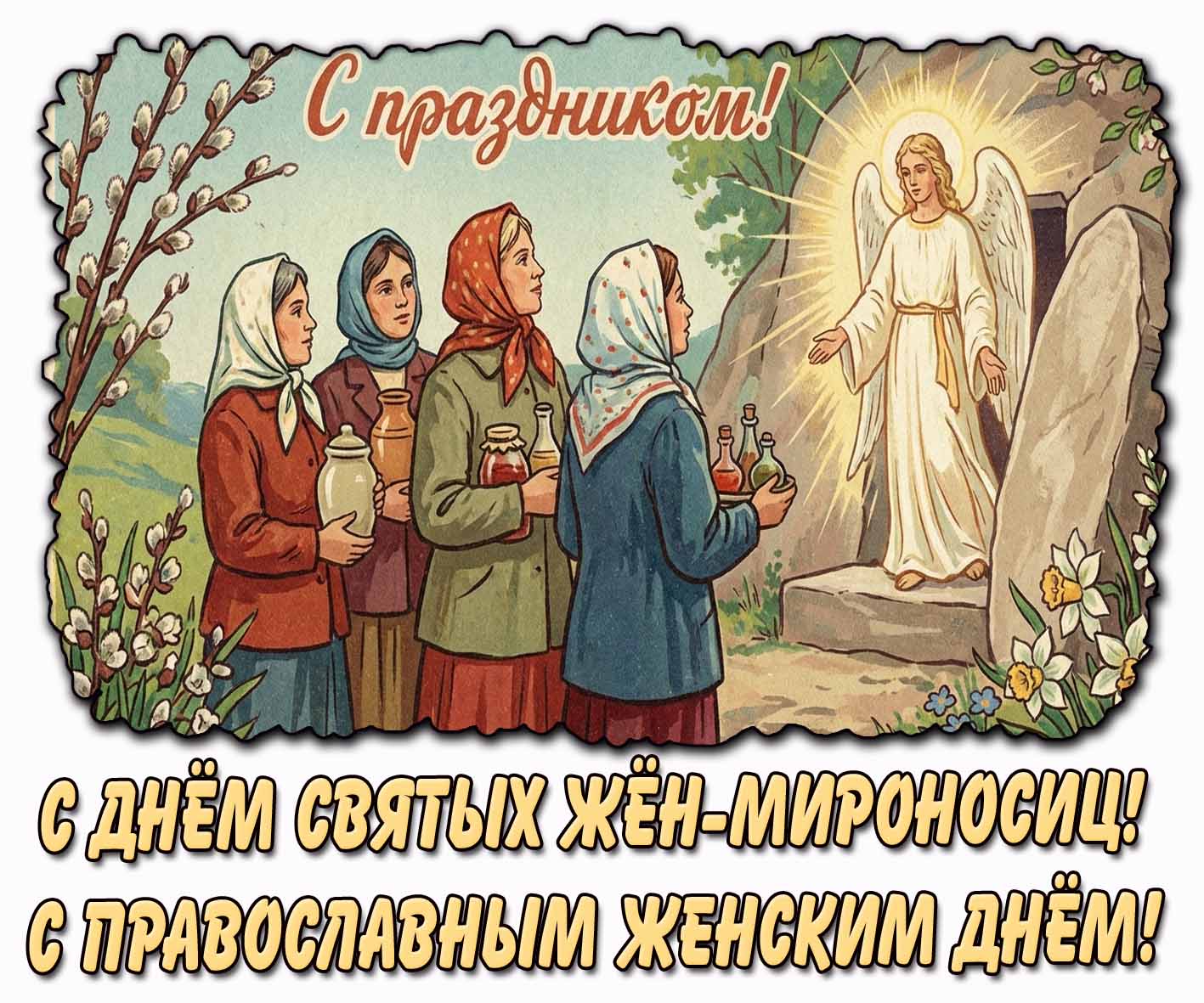 Картинка "С праздником! С днём святых жён-мироносиц! С православным женским днём!"
