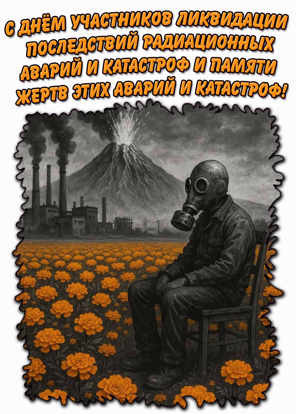 Креативная картинка "С днём участников ликвидации последствий радиационных аварий и катастроф и памяти жертв этих аварий и катастроф!"