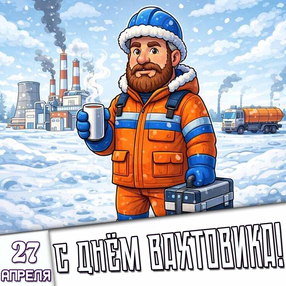 Картинка 27 апреля - с днём вахтовика!