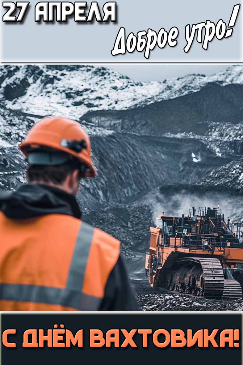 Картинка "27 апреля доброе утро! С днём вахтовика!"