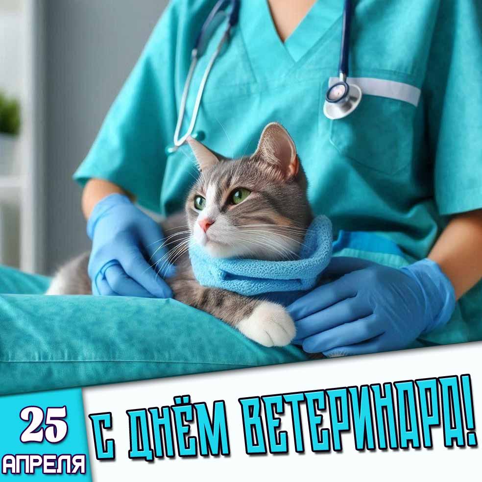 Картинка 25 апреля - с днём ветеринарного врача!