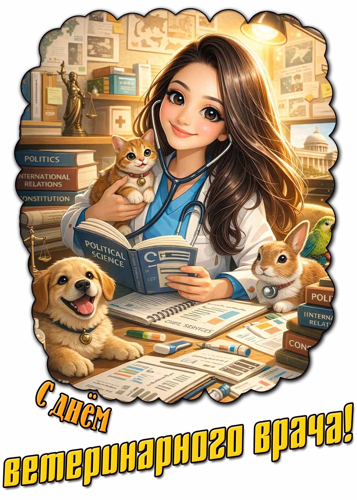 Картинка с днём ветеринарного врача