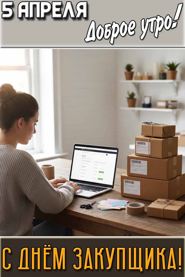 Картинка "5 апреля доброе утро! С днём закупщика!"