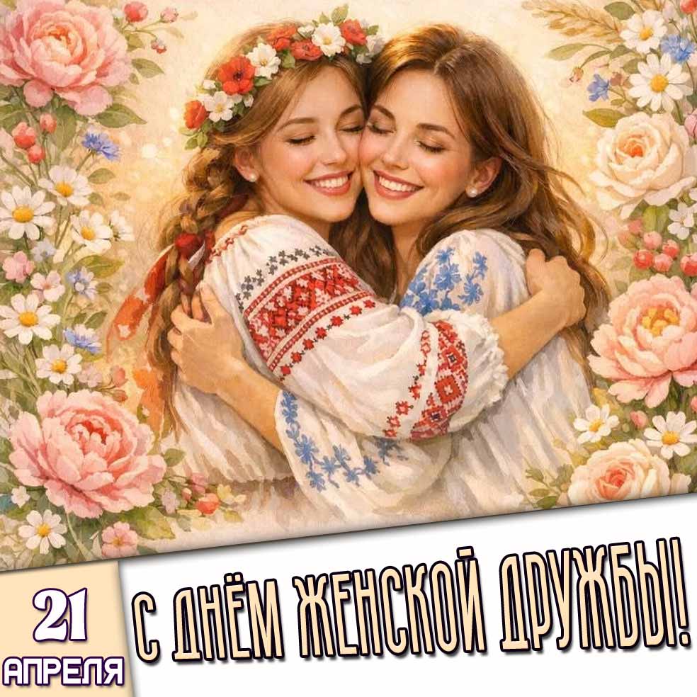 Картинка 21 апреля - с днём женской дружбы!