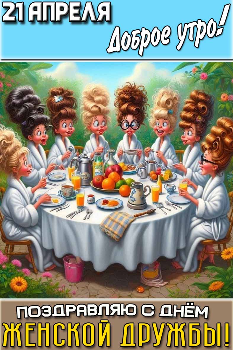 Картинка "21 апреля доброе утро! Поздравляю с днём женской дружбы!"