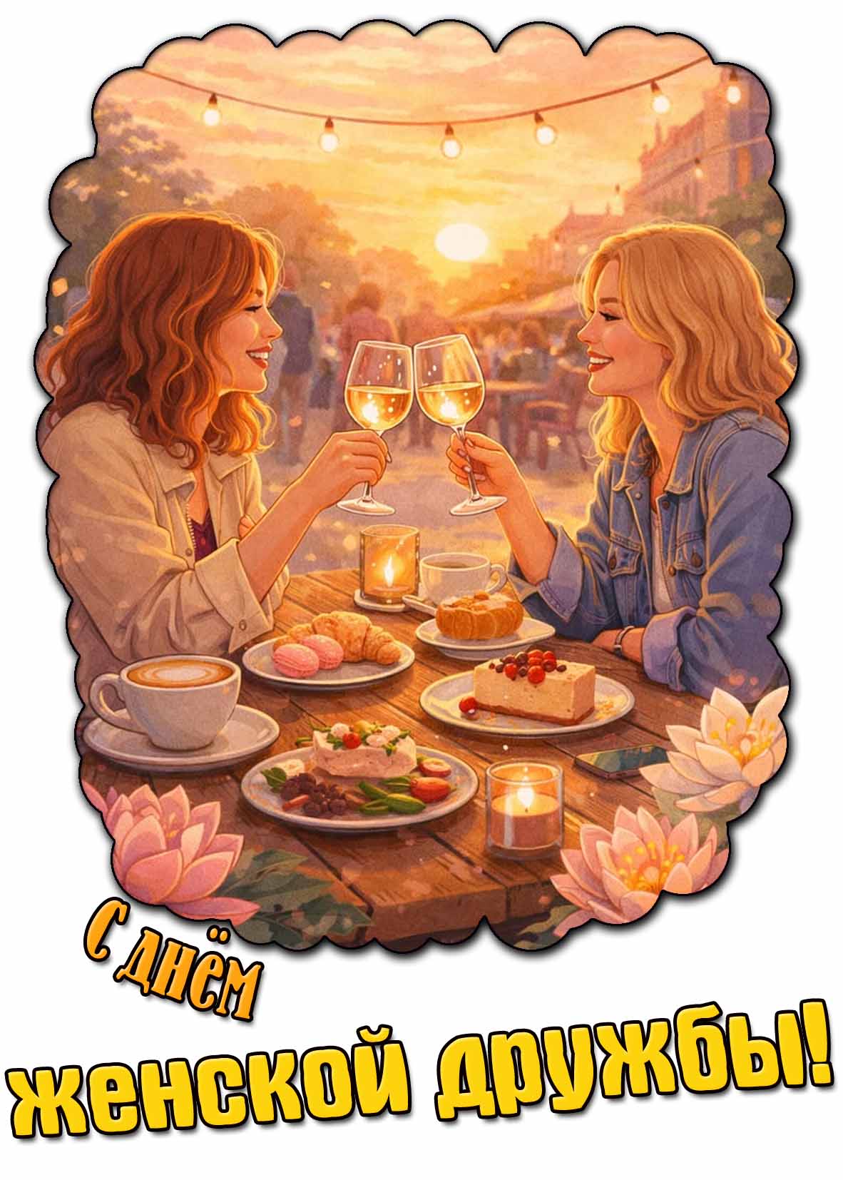 Красивая открытка с днём женской дружбы