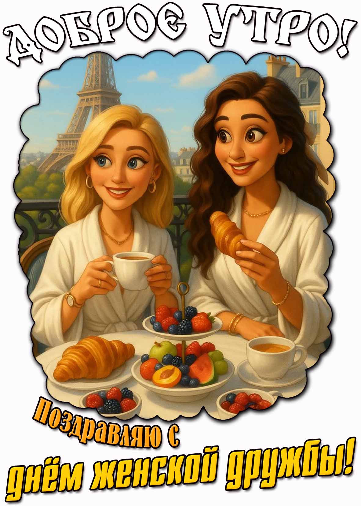Картинка "Доброе утро! Поздравляю с днём женской дружбы!"