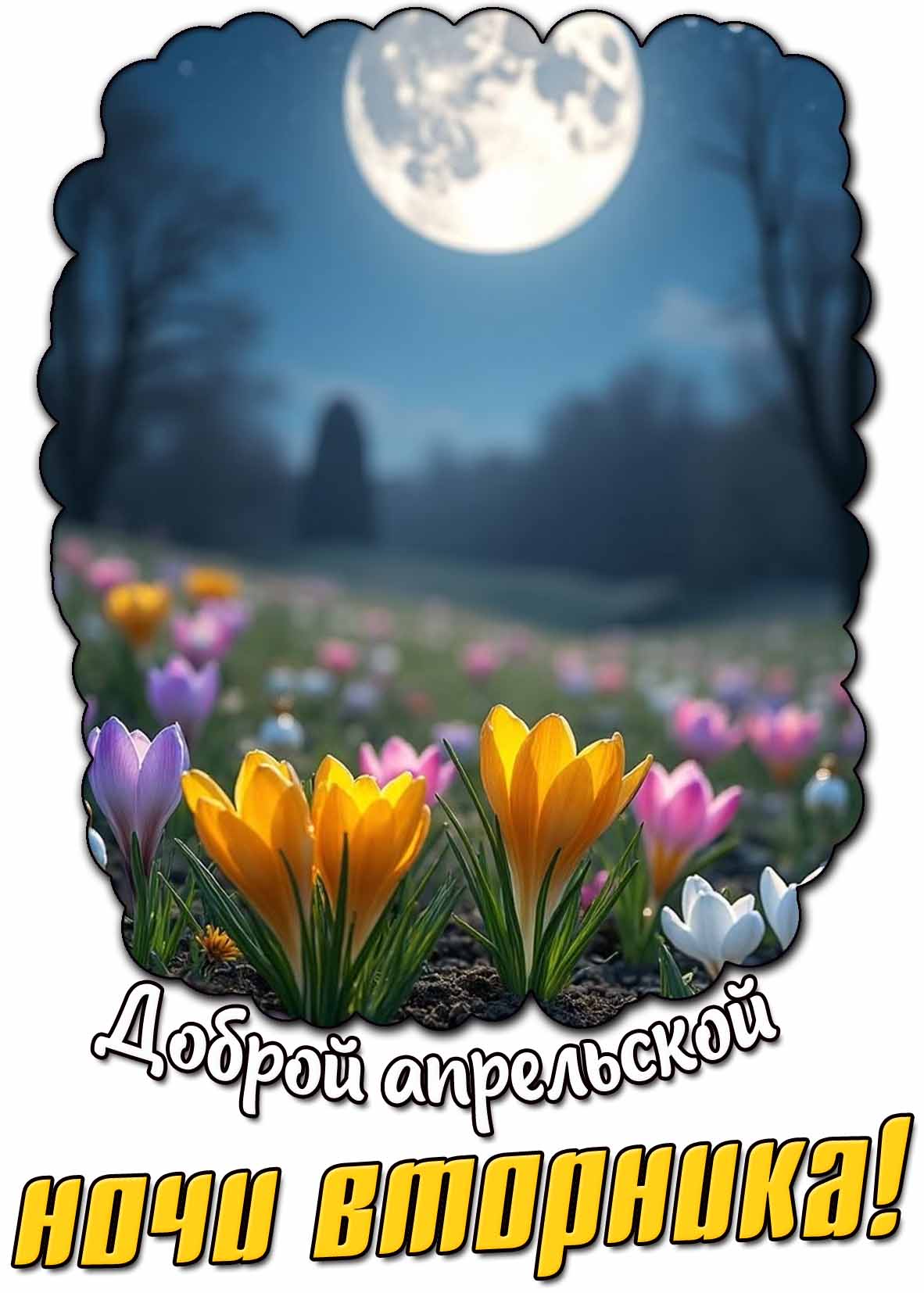 Картинка доброй апрельской ночи вторника
