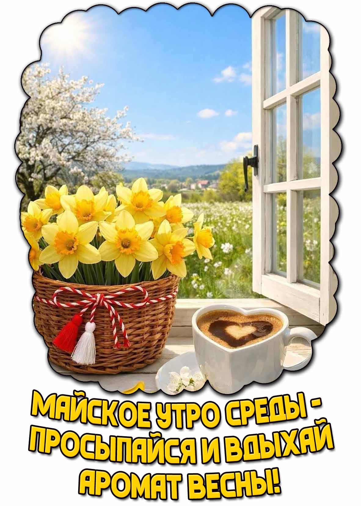 Картинка "Майское утро среды - просыпайся и вдыхай аромат весны!"
